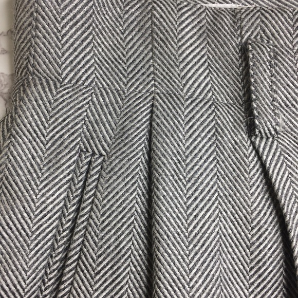 Cygne Design grey herringbone wool blend skirt - Picture 2 of 4